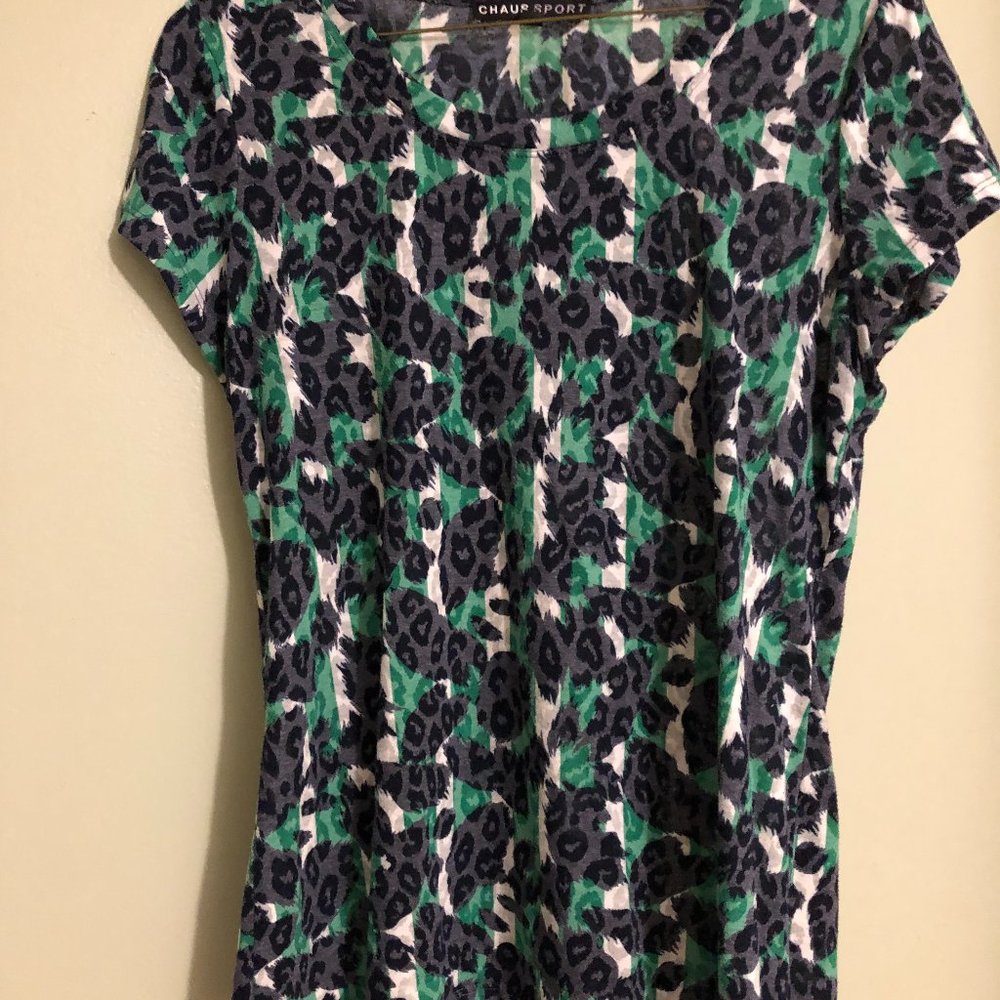 Chaus Lightweight Short Sleeve, Animal Print Blouse